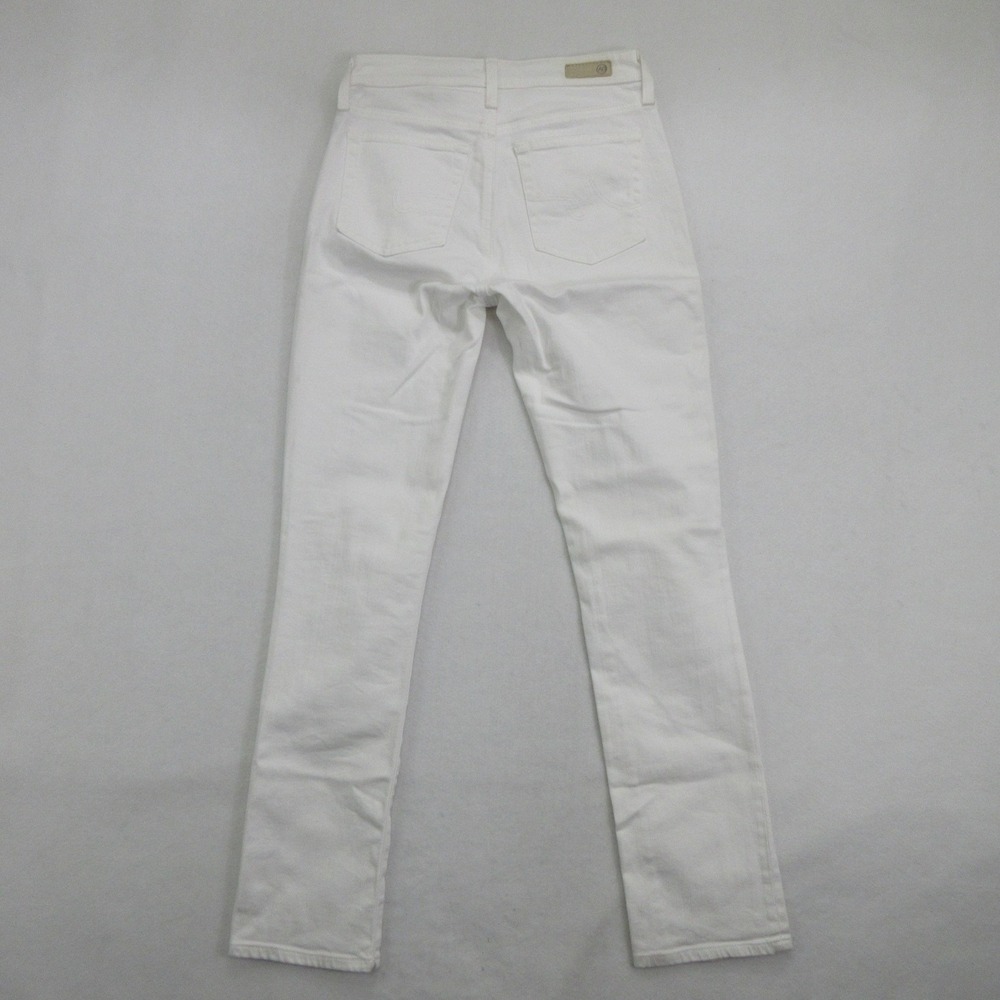 AG Adriano Goldschmied Women's Jeans 26R Mari High Rise Slim Straight White - Picture 2 of 13